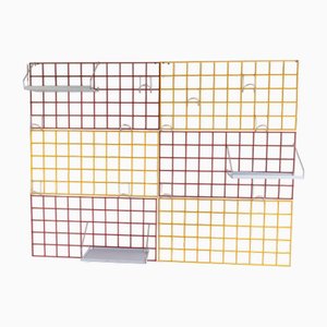 Modulares Gelb/Rotes Portarobe System von Piero Polato für Robots Milano