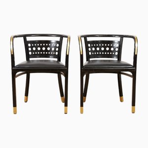 Model 6526 Wooden Chair with Black Lacquered Wood Frame by Otto Wagner for Thonet