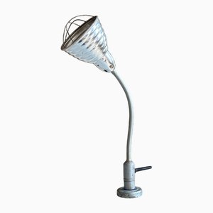 Lampada vintage industriale magnetica con collo flessibile, anni '60