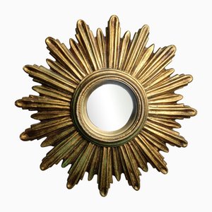 Vintage Golden Sunburst Mirror, 1960s