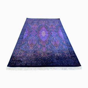 Handmade Purple Silk Rug