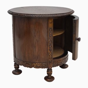 Mobiletto vintage in quercia scura, Scandinavia, anni '30