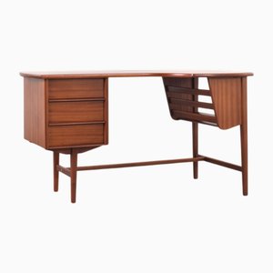 Moderner dänischer Mid-Century Teak Schreibtisch in Nierenform, 1960er