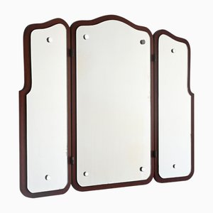 Miroir Vintage Scandinave avec Portes Pliantes, 1940s