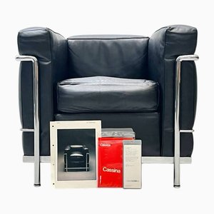 LC2 Armlehnstuhl von Le Corbusier für Cassina, 1974