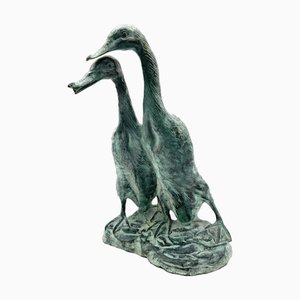 Statuetta a forma di papera in bronzo, Cina, anni '90