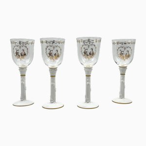 The Romeo and Juliet Goblets by Franklin Mint, 1986, Set of 4