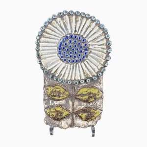 Rilievo a forma di girasole di Lisa Larson per Gustavsberg, anni '60