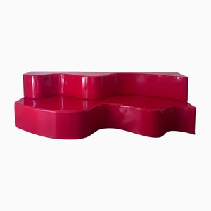Superonda Red Sofa by Archizoom for Poltronova, 1967, Set of 2