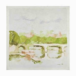 Franco Marzilli, View of Rome, Oil Painting, 1970s