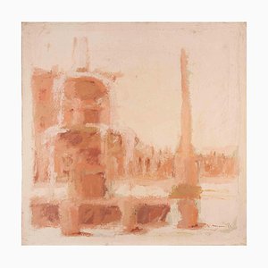 Franco Marzilli, View of Rome, Oil Painting, 1970s