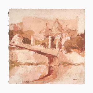 Franco Marzilli, Ansicht von Rom, Ölgemälde, 1970er