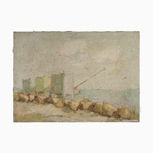 Franco Marzilli, Seascape, Oil Painting, 1970s