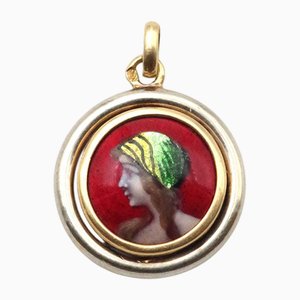 Vintage Enamel Medal from Limoges