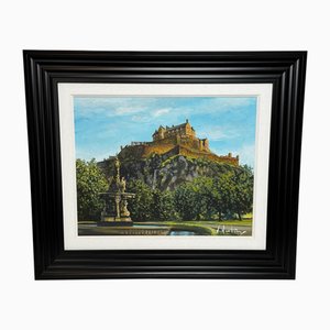 Vikki Hastings, Edinburgh Castle und Ross Fountain, Acryl