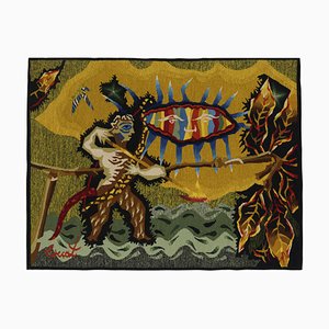 Vintage Jean Lurcat Wandteppich „The Bribeur“ | Teppich & Kelim