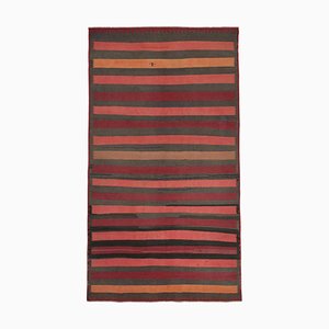 1940er Vintage Persischer Kelim Teppich mit Polychromatischen Streifen von Rug & Kilim