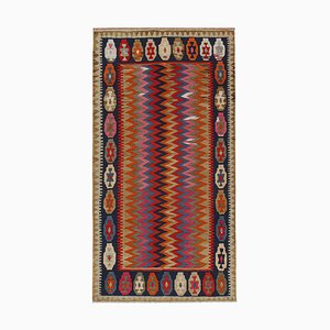 Vintage Schahsavan Kelim aus dem Nahen Osten mit Chevron-Muster