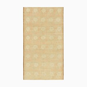 Vintage Zeki Müren Teppich mit Blumenmuster in Creme und Beige