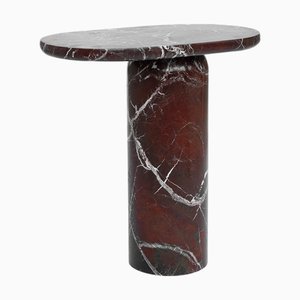 Bold Rosso Levanto Marble Side Table from Kiwano Concept