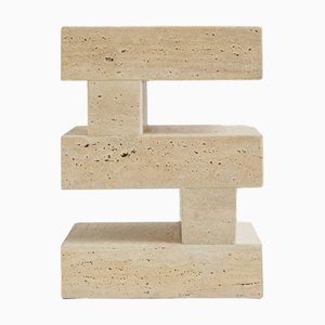 Table d'Appoint SYNC en Travertin de Kiwano Concept