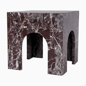 Table d'Appoint Rosso Levanto en Marbre de Kiwano Concept