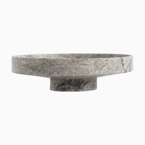 Bol Étroit XL en Travertin Argenté de Kiwano Concept
