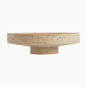 XL Travertine Narrow Bowl from Kiwano Concept