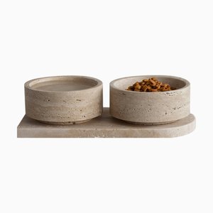 Travertine Pet Bowl from Kiwano Concept