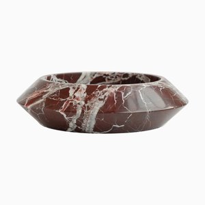Rosso Levanto Marble Eclipse Bowl from Kiwano Concept