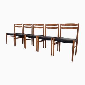 Teak Esszimmerstühle von Carl Ekström für A. Johansson & S. Hyssna, Schweden, 1960er, 5er Set