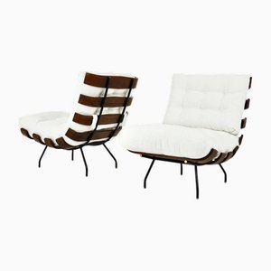 Costela Lounge Chairs attributed to Martin Eisler and Carlo Hauner for Forma, 1950s, Set of 2