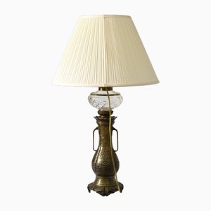 Lampada da tavolo antica in bronzo di Auguste Delafontaine, Cina, inizio XIX secolo