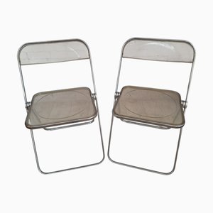 Juego de sillas plegables Plia Mid-Century modernas de Giancarlo Piretti, años 60