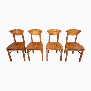 Vintage Pine Dining Chairs by Rainer Daumiller, 1970s, Set of 4