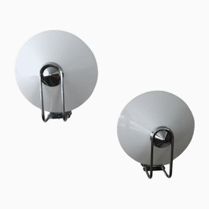 Swedish Acrylic and Chrome Wall Sconces by Nafa, 1970s, Set of 2