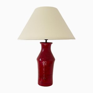 Lampe Vintage en Céramique Rouge, 1955