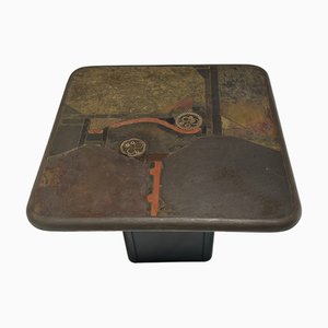 Brutalistischer Vintage Couchtisch von C. Kneip für Schiefer & Stein, 1991