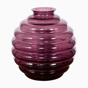 Vintage Murano Art Glass Vase in Vinaccia Purple from Venini, 2015