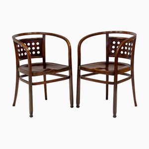 Poltrone secessioniste in legno curvato di Otto Wagner modello 721, 1905, set di 2