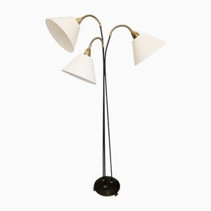 Floor Lamp with Three Arms and Round Base, 1950s