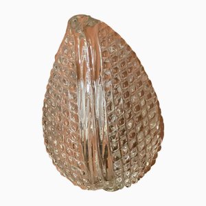 Diamond Leaf Wandlampen aus Glas & Messing, 1920er, 2er Set