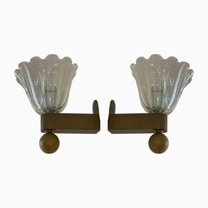 Art Deco Campanula Wall Lights, 1930s, Set of 2