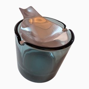 Posacenere in vetro e acciaio inossidabile di Wilhelm Wagenfeld per WMF