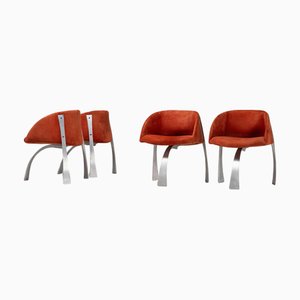P80 Dining Chairs by Giovanni Offredi for Saporiti, Italy, 1973, Set of 4