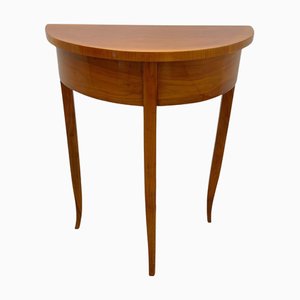 Biedermeier Demi-Lune Console Table in Cherry Wood, South Germany, 1820