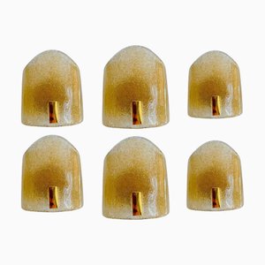 Italian Murano Due Wall Lights, 1990, Set of 6