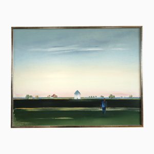 The Distance Between, Oil Painting, Framed