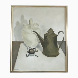Still Life with Kettle, Oil Painting, Framed