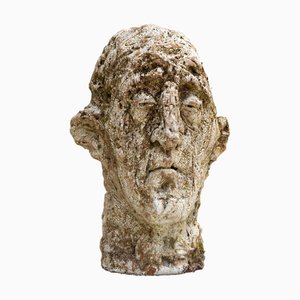 Óscar Aldonza Torres, Head Sculpture No 7, 2019, Red Stoneware with Shino Glaze